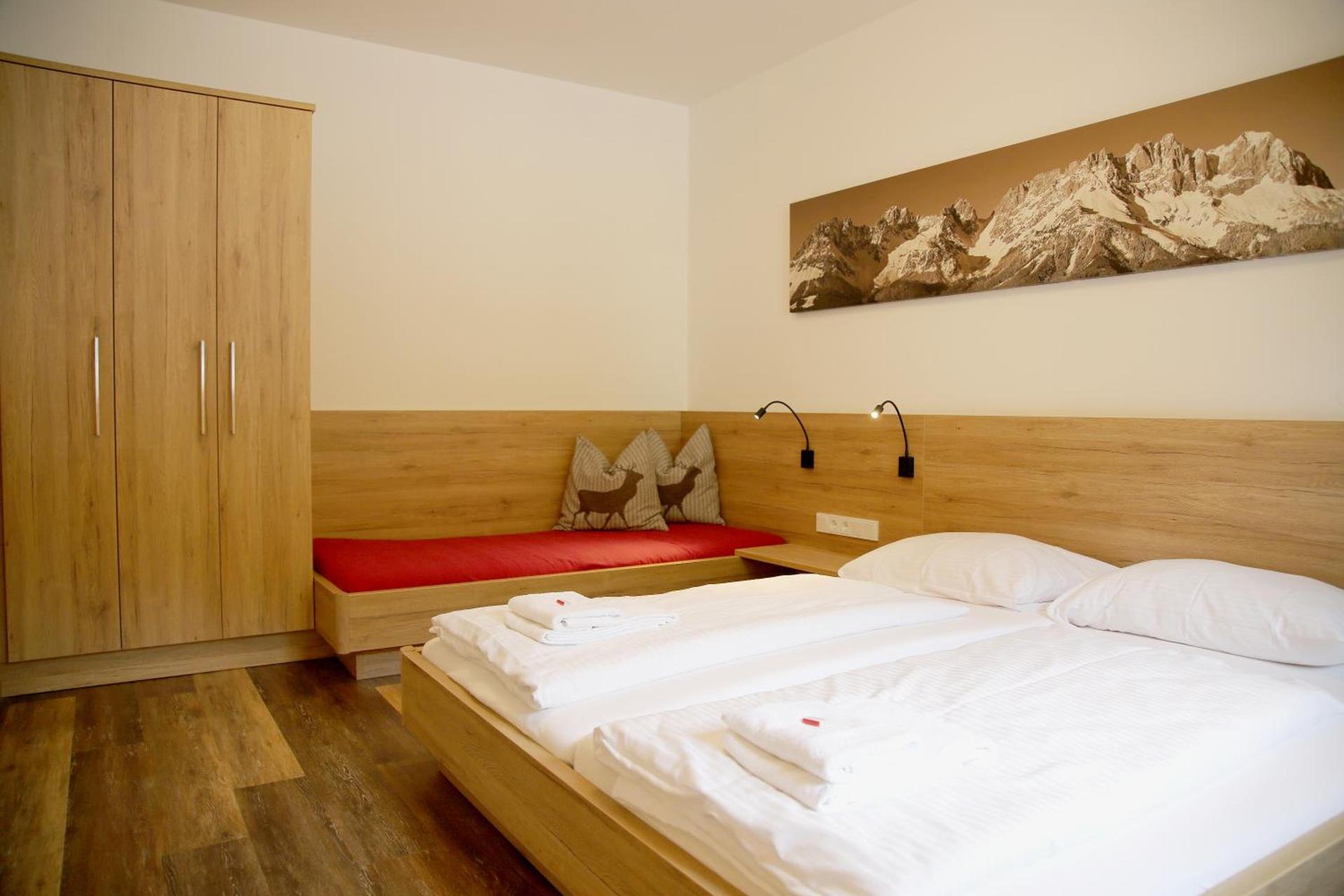 Apartment mit 2 Schlafzimmern, Balkon und Sauna im Erdgeschoss